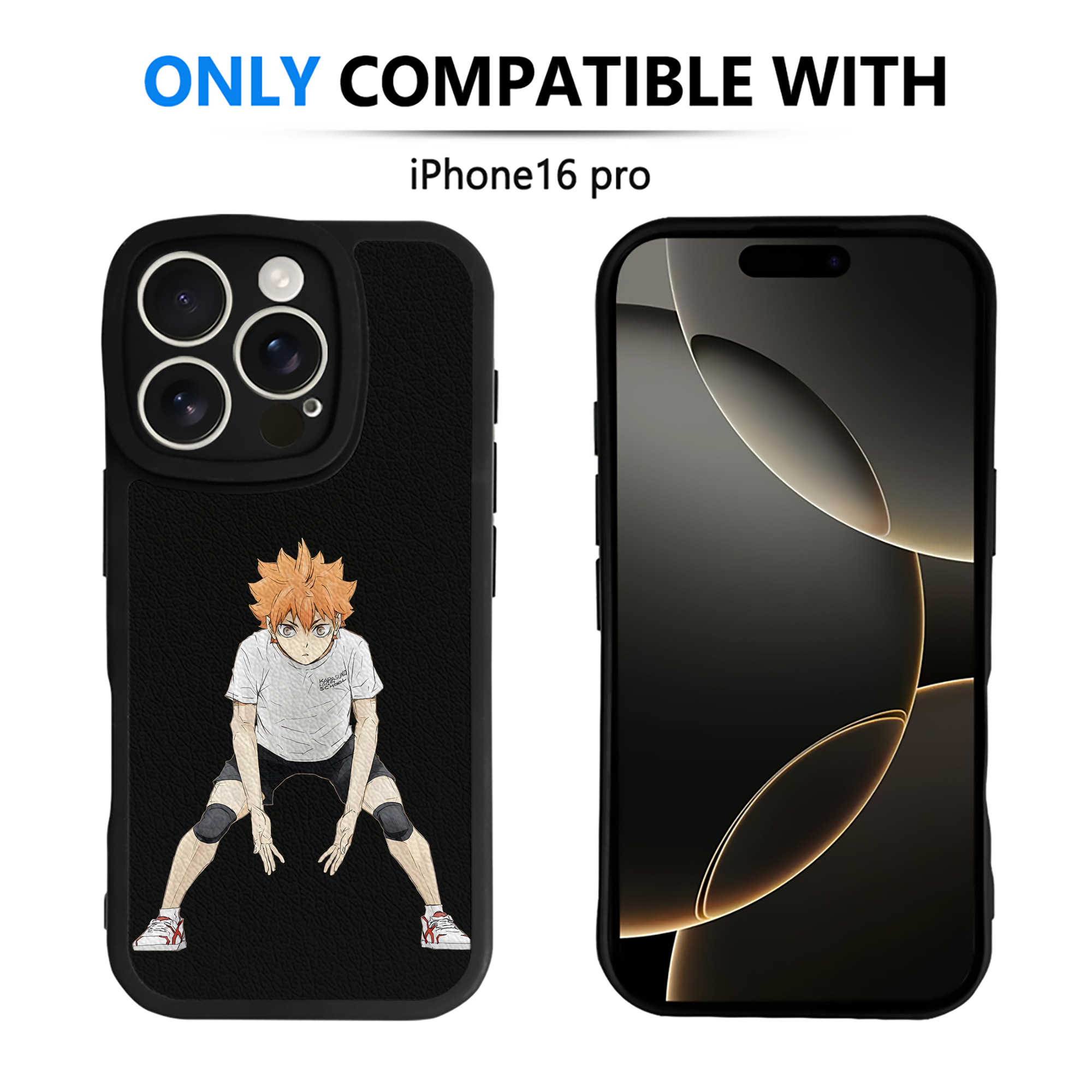 （画像用） ハイキュー!! Haikyu!! 【iPhone 16シリーズ対応】シリコンスマホケース（レザー調） 材質：シリコン